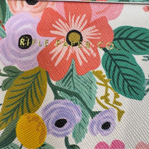 Rifle Paper Co. Zipper Clutch Pouch And Keychain Wristlet Garden Party Floral - Picture 2 of 12